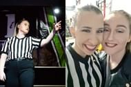 (Left) Kendall Marie in action (Credit: Jamie Rand Photography); (right) Kendall Marie with Aubrey Edwards